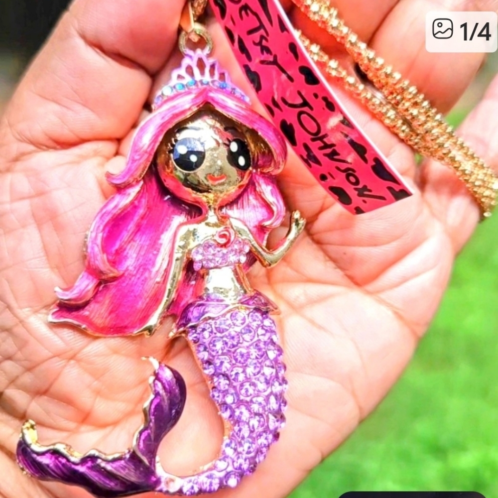 CHOOSE ONE. BETSEY JOHNSON Harley Davidson Pink Motorcycle Necklace NIP. - Picture 9 of 9